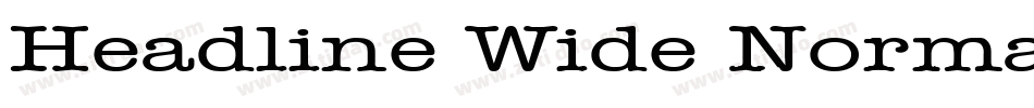 Headline Wide Normal字体转换